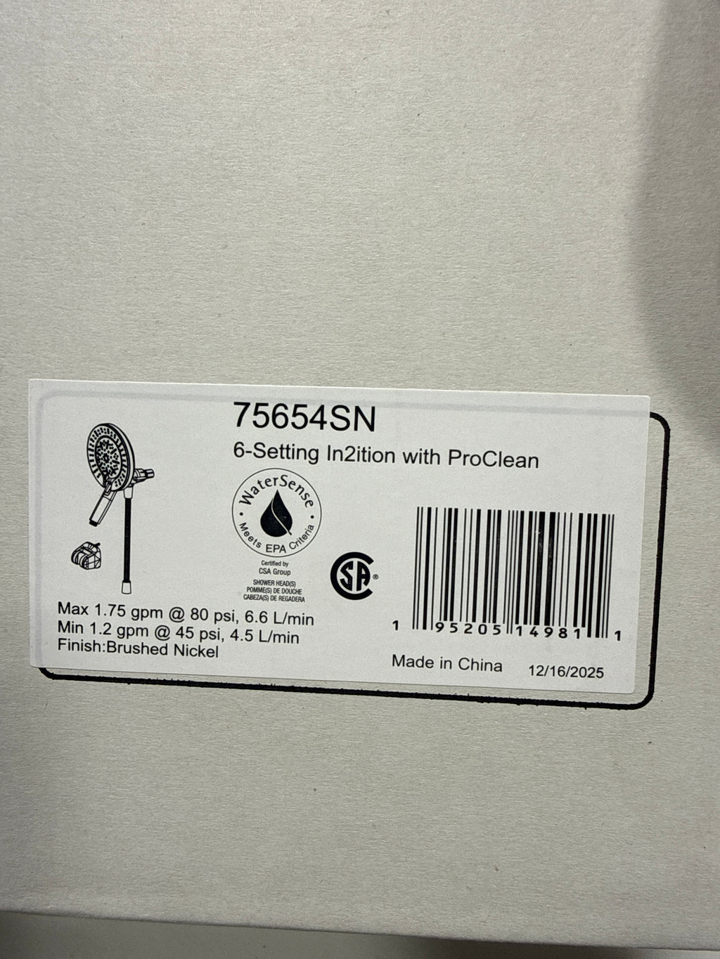 Delta 6-Setting In2ition ProClean Spotshield Showerhead  Brushed Nickel