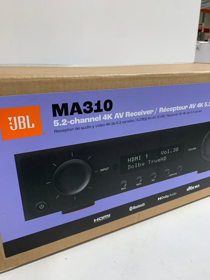 JBL - MA310:  MA310 50W 5.2ch Bluetooth Capable HDR 4K Ultra HD Compatible AV Receiver - Black