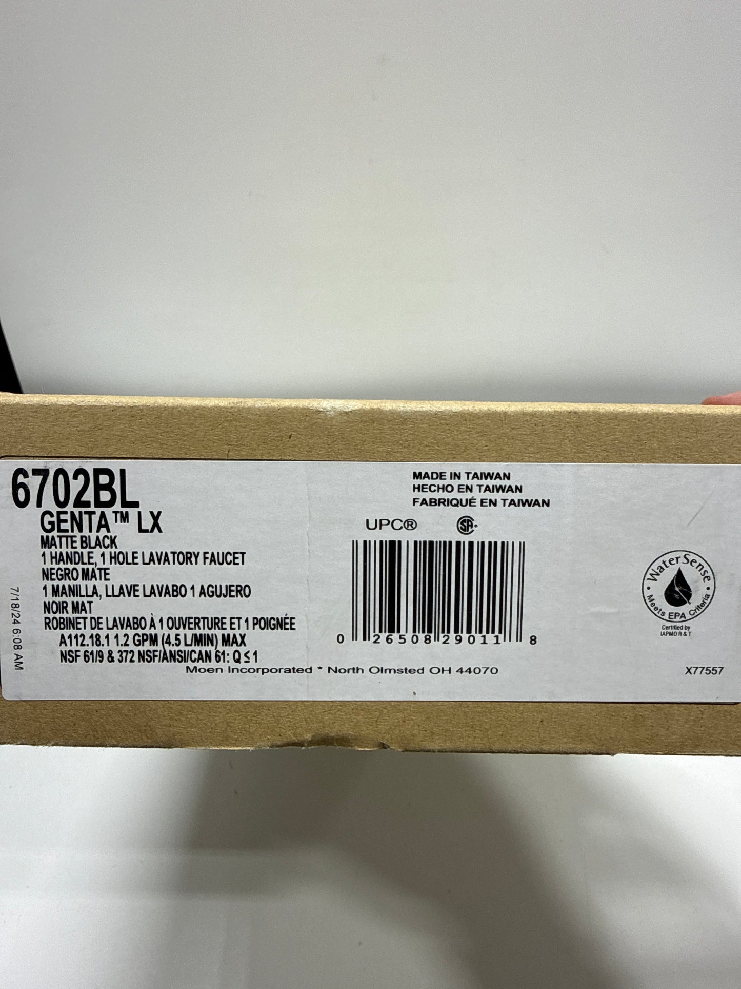 Missing Part Moen 6702 Genta LX Single Handle Centerset Bathroom Faucet with Duralast Valve Technology and Pop-up Drain Assembly Matte Black