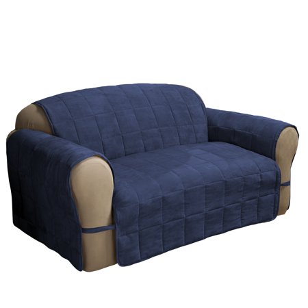 Jeffrey Ultimate Faux Suede XL Sofa Furniture Slipcover, Blue