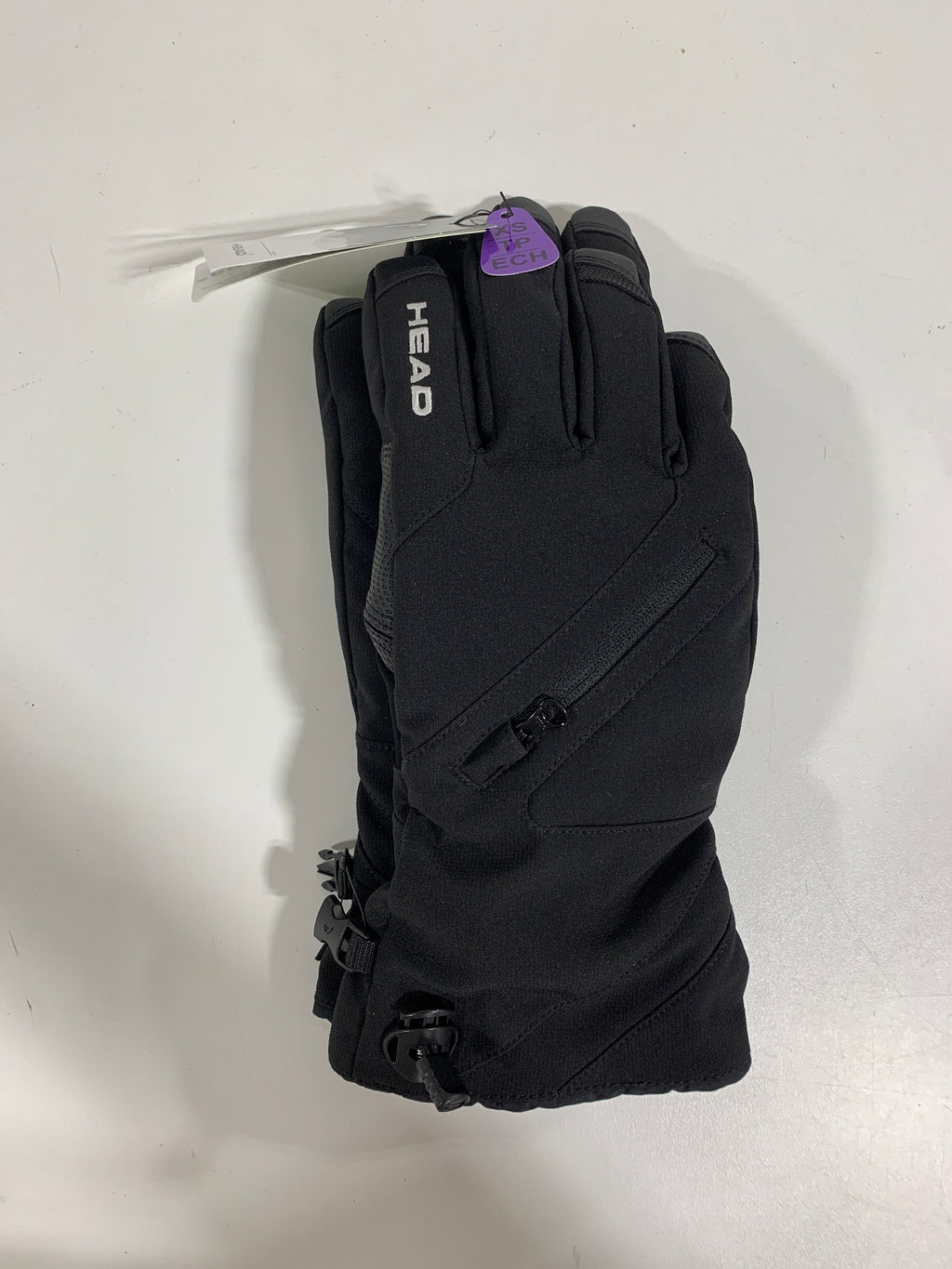 Head Unisex Insulated Ski Glove with Top Zipper Pocket Black Gloves - X Small - *Clothing Shoes & Accessories