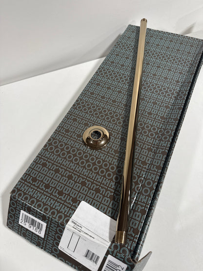 Brizo 83992-24 Essential 24" Ceiling Mounted Shower Arm with Round Flange Polished Gold