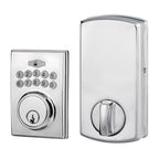 Sure-Loc DK201-MD Electronic Single Cylinder Keyless Entry Deadbolt Satin Nickel Door Hardware Deadbolts Keyless Entry Deadbolts
