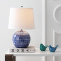 JONATHAN Y Ronald 21 Ceramic LED Table Lamp Navy JYL5044A