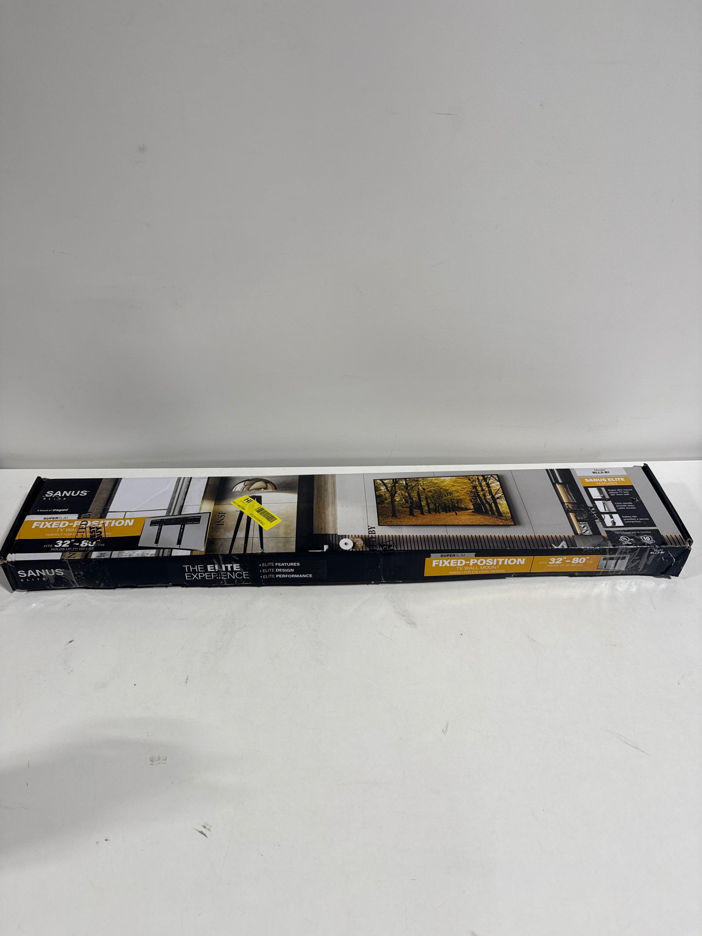 SANUS Elite - Super Slim Fixed-Position TV Wall Mount for Most TVs 32"-80" up to 150lbs - Easy Cable Access - Lateral Shift - Black