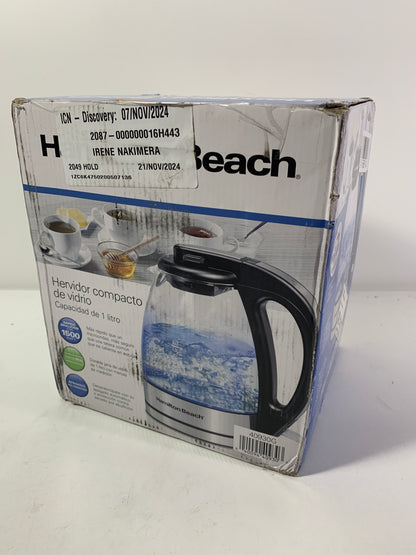 Hamilton Beach Compact Electric Kettle - 1L - Glass