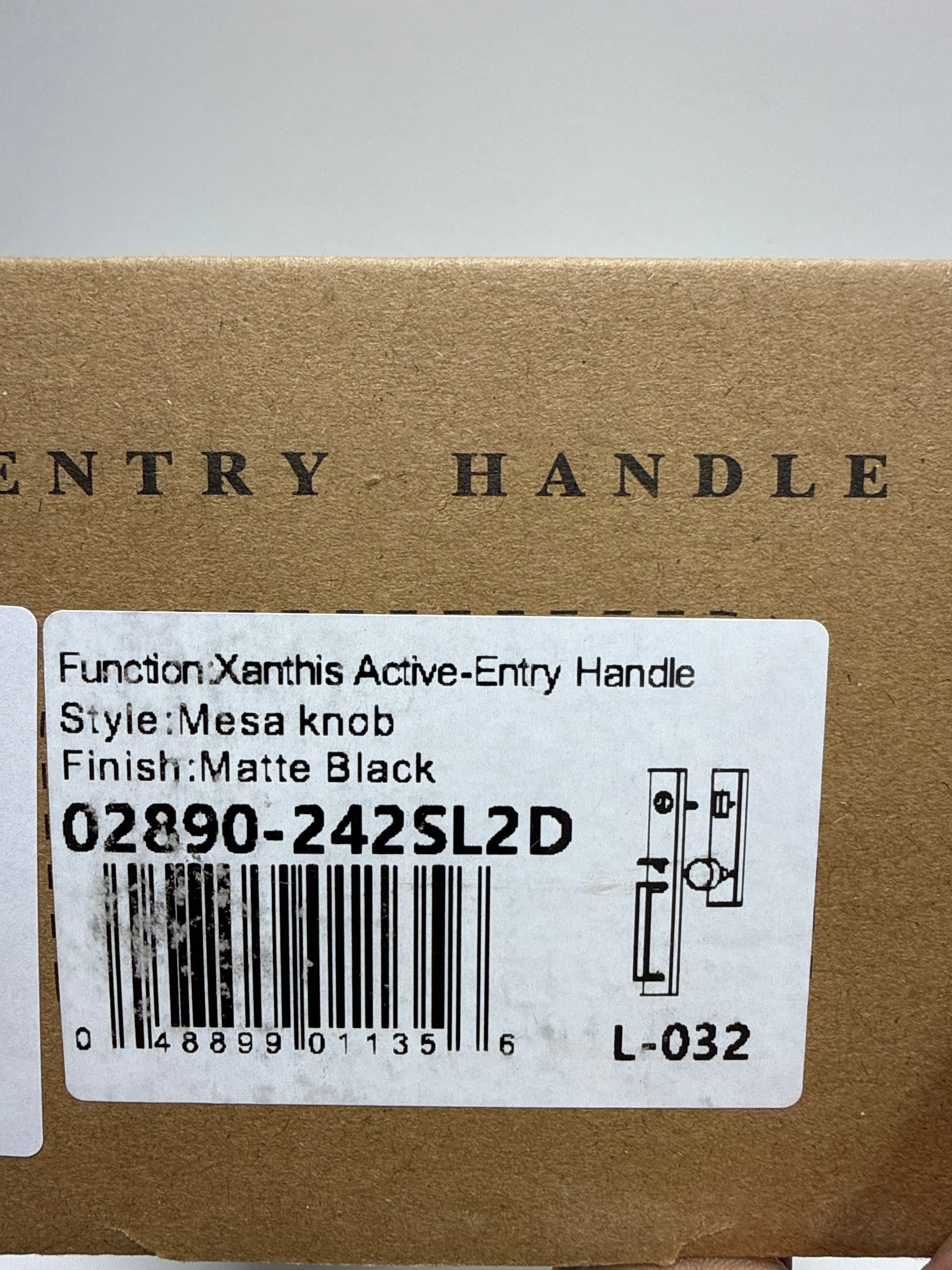 Weslock Xanthis Single Cylinder Handle Set with Mesa Knob (Matte Black Keyed Handleset) - *Tools Hardware & Misc