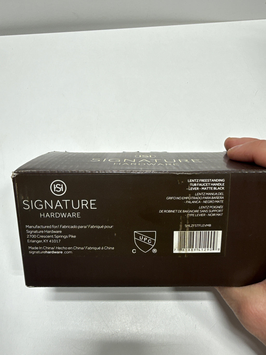 Signature Hardware SHLZFSTFLEV Lentz Lever Handle Floor Mount Tub Filler - Matte Black