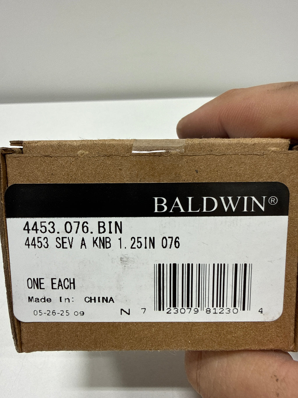 Baldwin 4453.BIN Severin Fayerman 1-1/4 Inch Square Cabinet Knob from the Estate Collection Lifetime Graphite Nickel