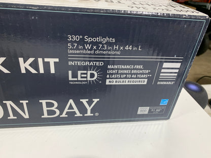 4 ft. Brushed Nickel Integrated LED Ceiling Mount Direct wire Track Lighting Kit with Flared Linear Track Head 3-Light