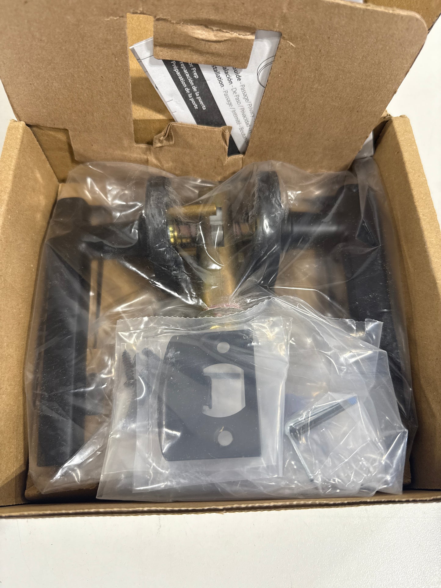 Emtek Freestone Privacy Leverset w/ Disk Rosette Flat Black RH - 5209-FRL-US19-RH