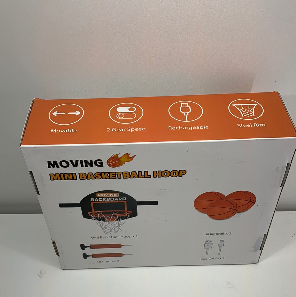 Moving Basketball Hoop Indoor for Kids and Adults Pro Mini Basketball Hoop Over The Door with 3 Balls & 2 Air Pump Toys