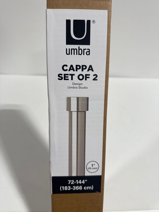 Umbra Cappa Single Curtain Rods 72-144"