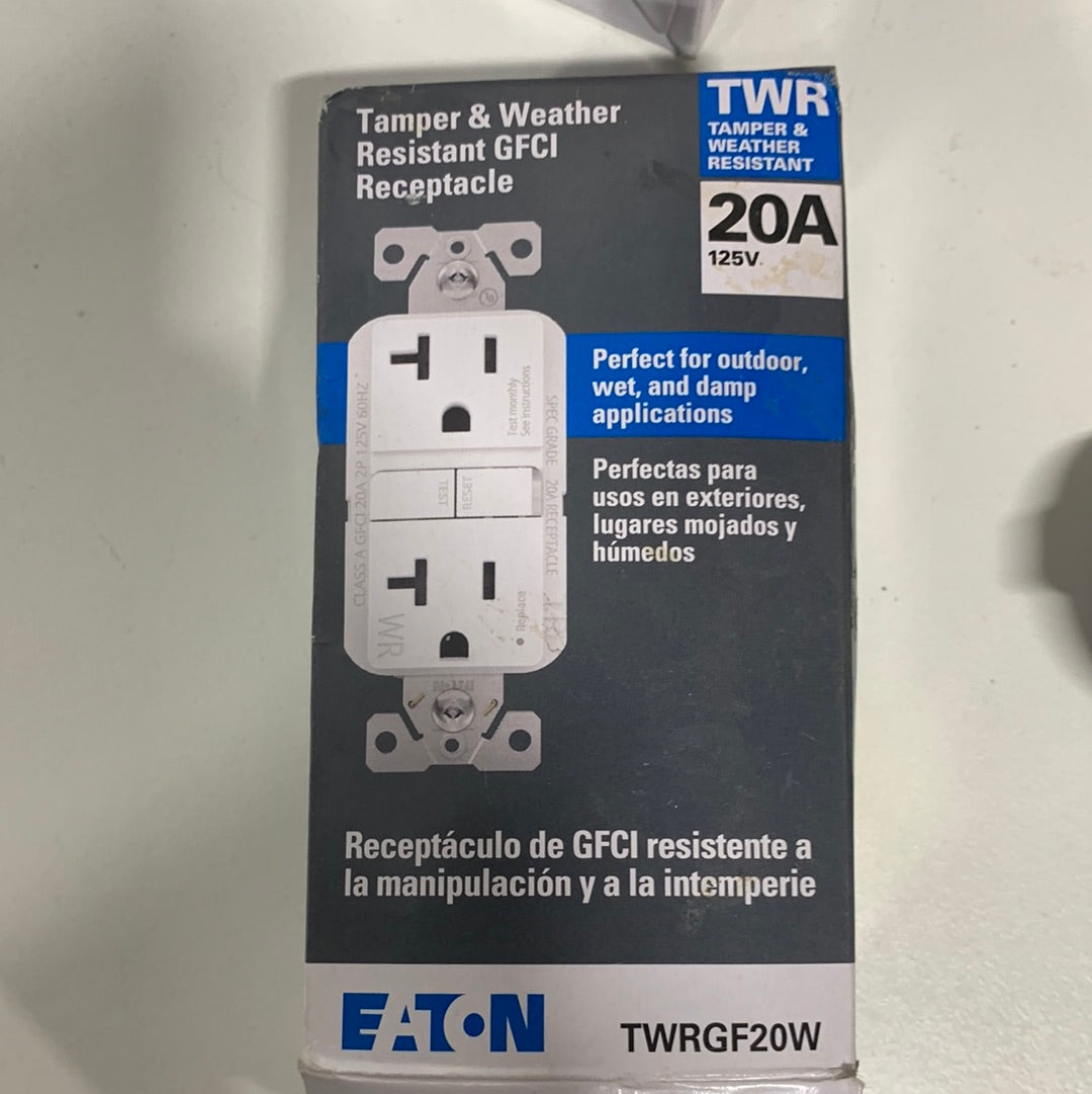 Eaton 20/15 Amp 125-volt Tamper Resistant GFCI Outlets Lot 9