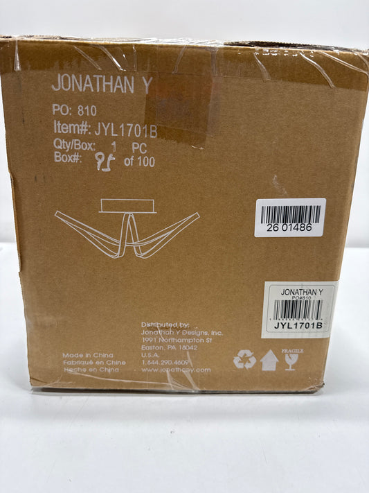 Chantelle 19.5" 1-Light Modern Minimalist Aluminum Loop Integrated LED Semi Flush Mount, Nickel