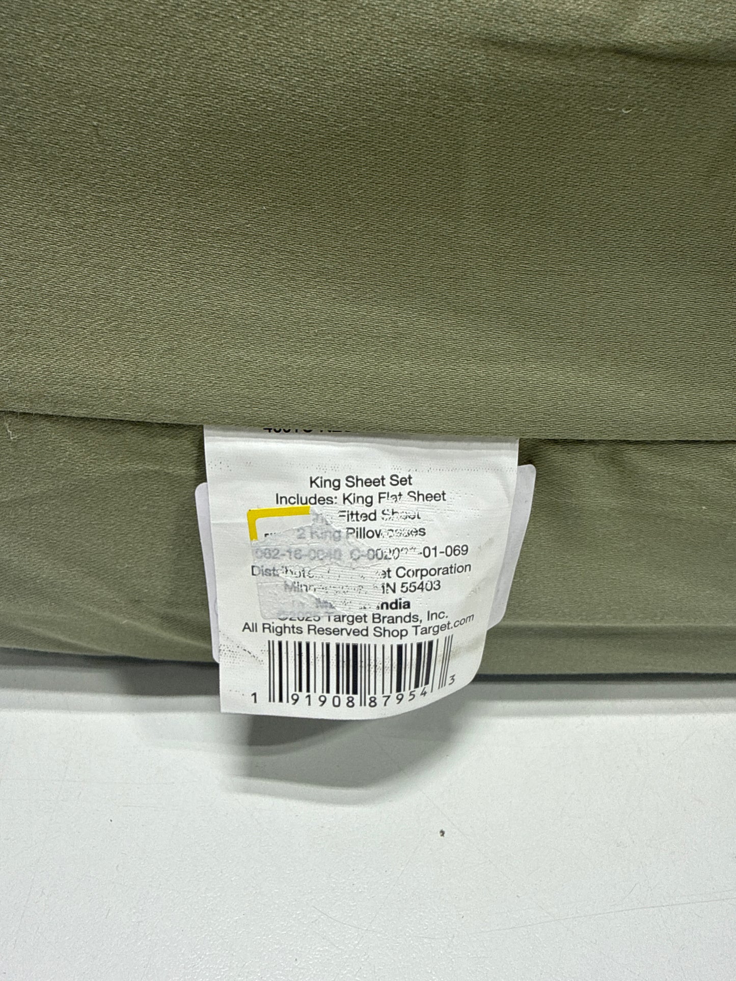 King Solid Performance 400 Thread Count Sheet Set Green - Threshold™: Cotton Sateen Wrinkle-Resistant OEKO-TEX
