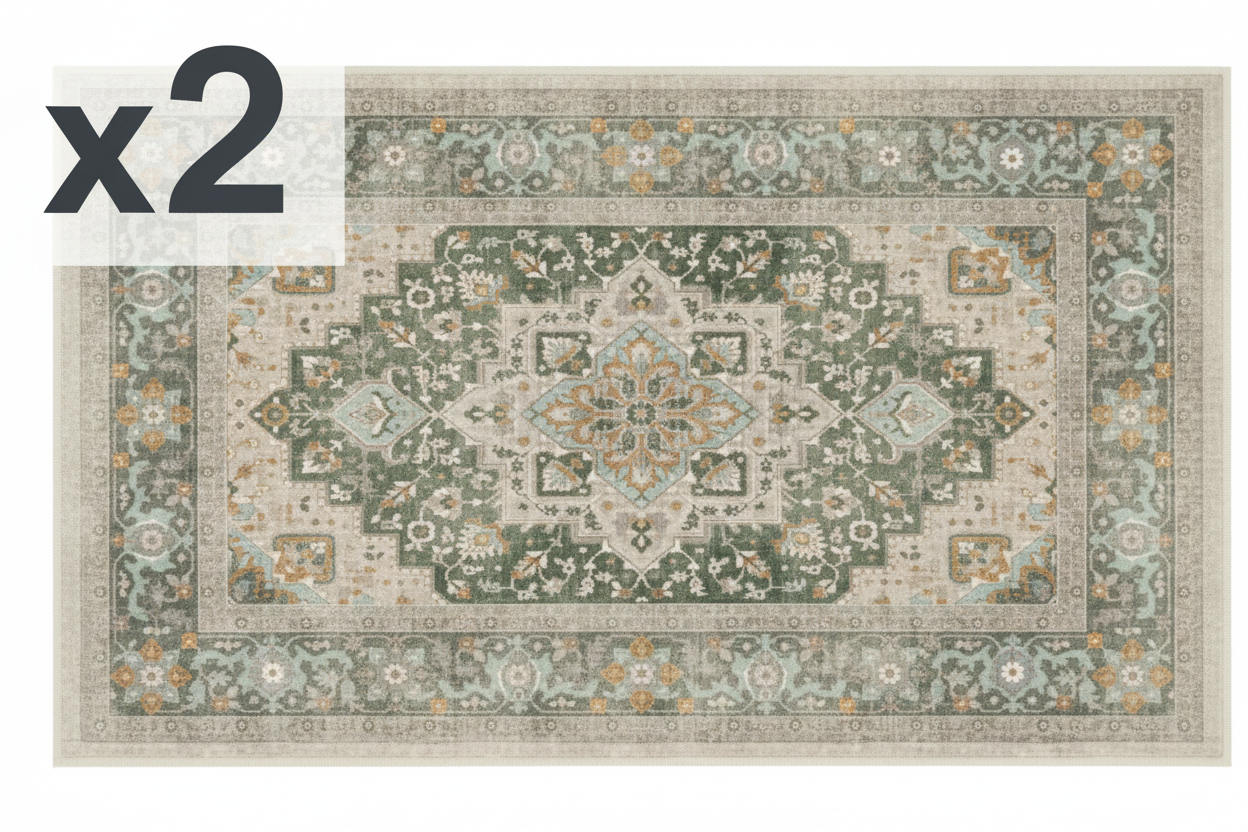 2 x Ruggable Flatwoven Washable Amara Rug, 3' x 5'