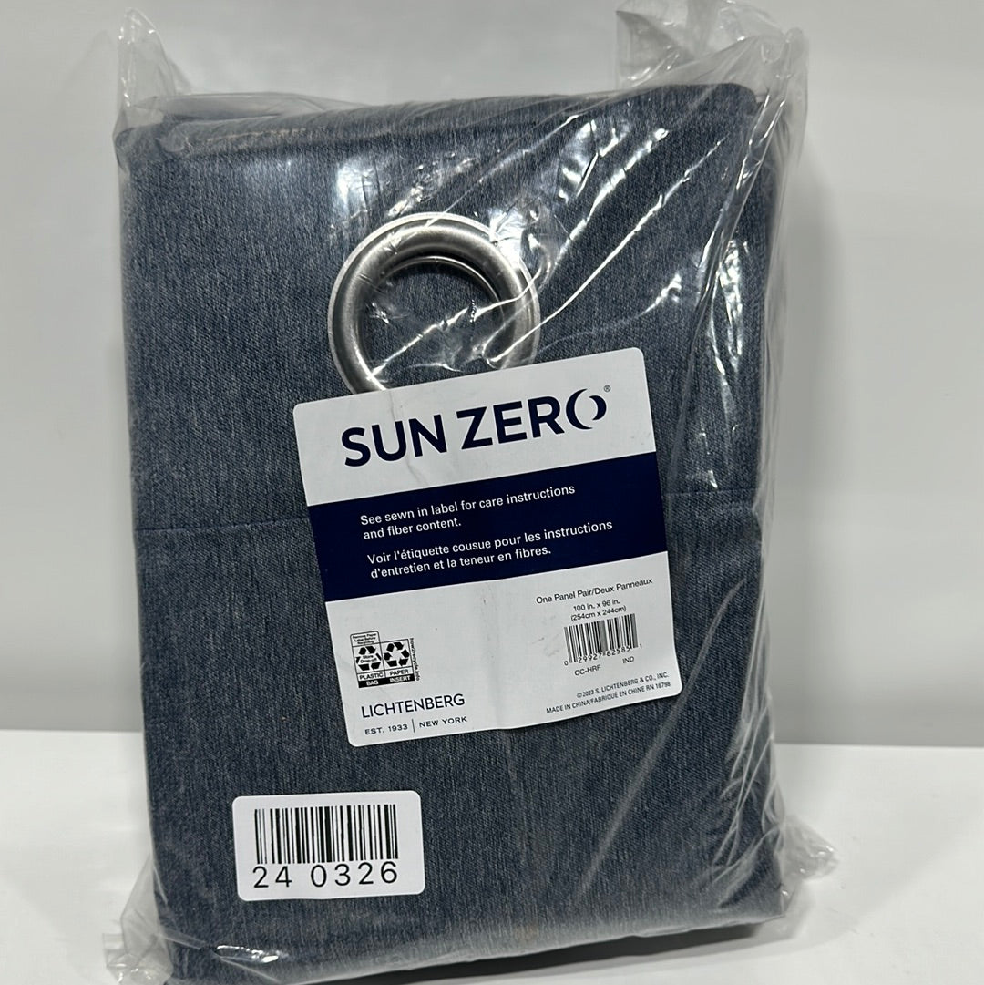 Sun Zero Hartford Room Darkening Grommet Curtains, 2-pack