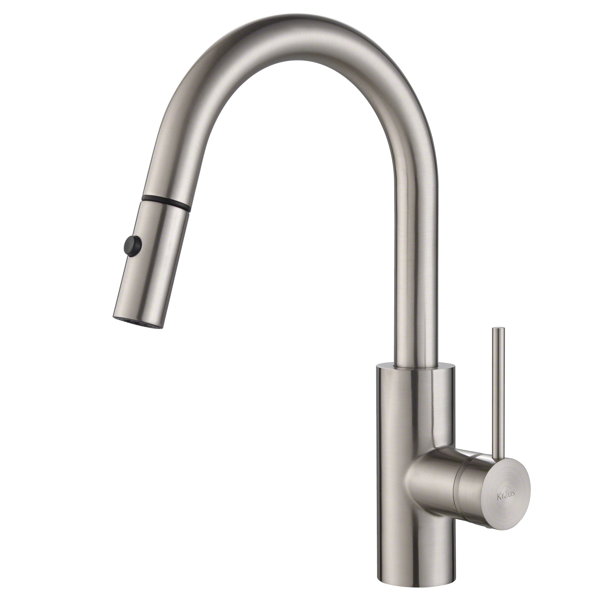 Kraus Oletto Pull-Down Single Handle Kitchen Faucet in Spot Free Stainless Steel