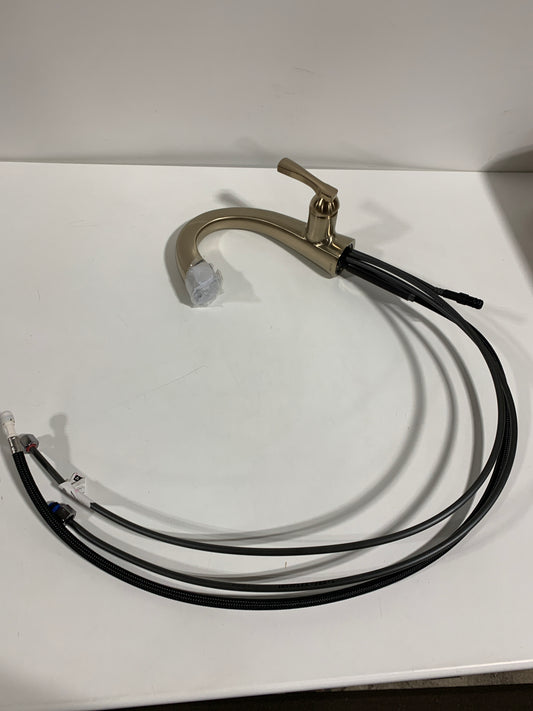 For Parts Stryke Gold Single Handle Single Hole Bathroom Faucet with Pull-Down Spout in Lumicoat Champagne Bronze