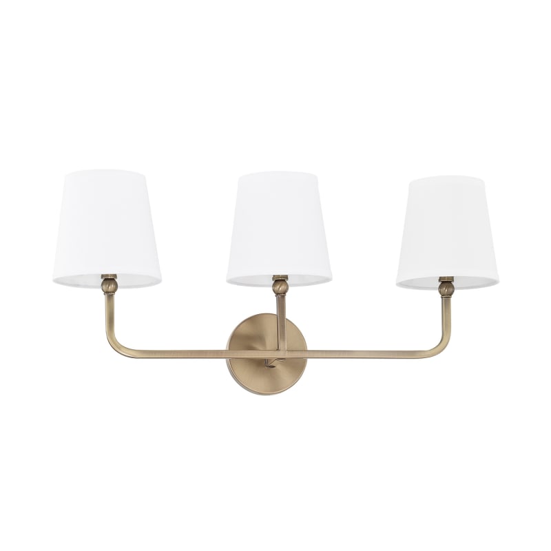 Capital Lighting 119331-674 Dawson 3 Light 26" Wide Bathroom Vanity Light Aged Brass Indoor Lighting Bathroom Fixtures Vanity Light