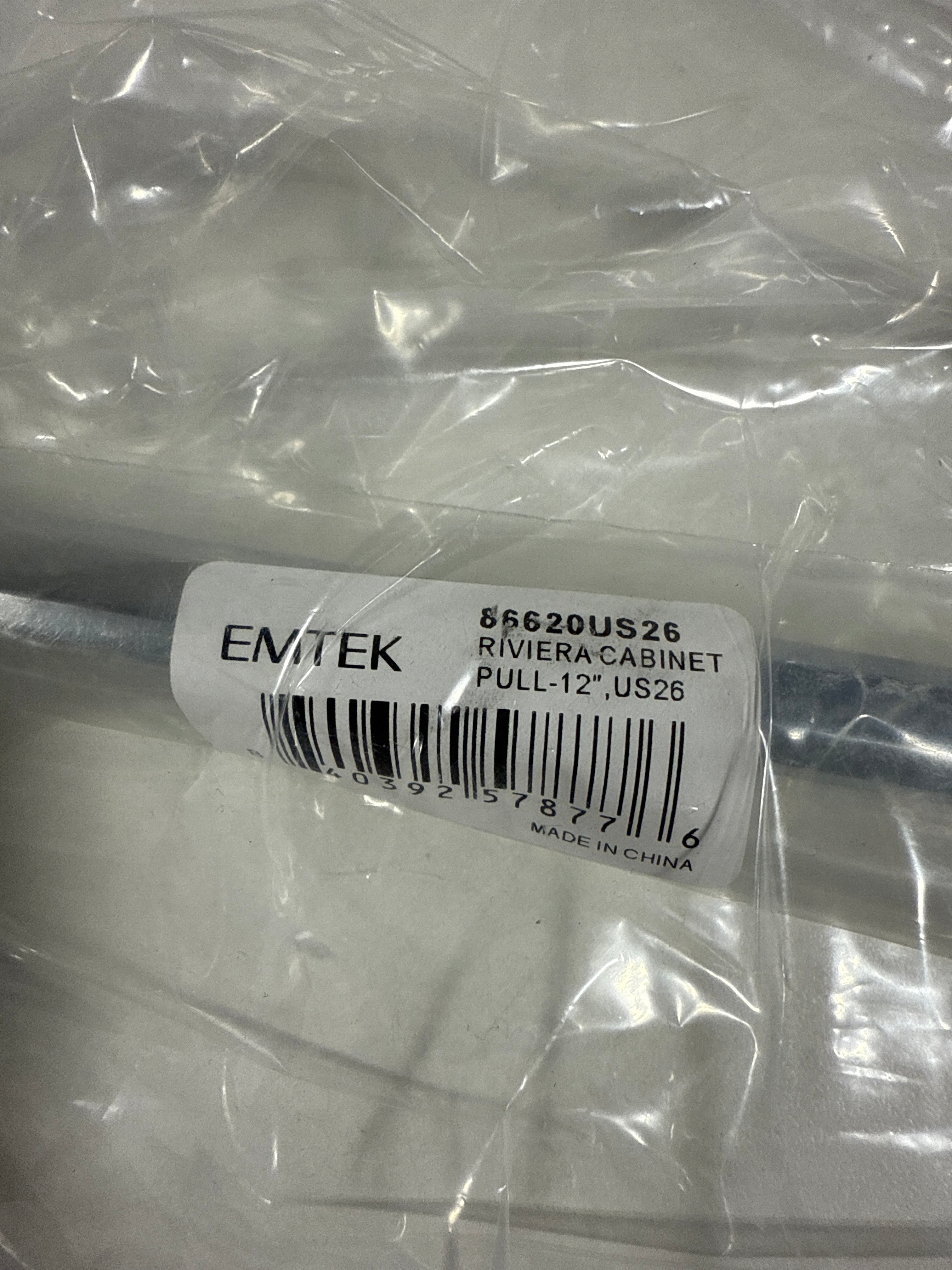 Emtek 86620 Riviera 12 Inch Center to Center Handle Cabinet Pull - *Tools Hardware & Misc