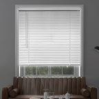Midnight White Cordless Blackout Vinyl Mini Blind with 1 in. Slats - 23 in. W X 36 in. L
