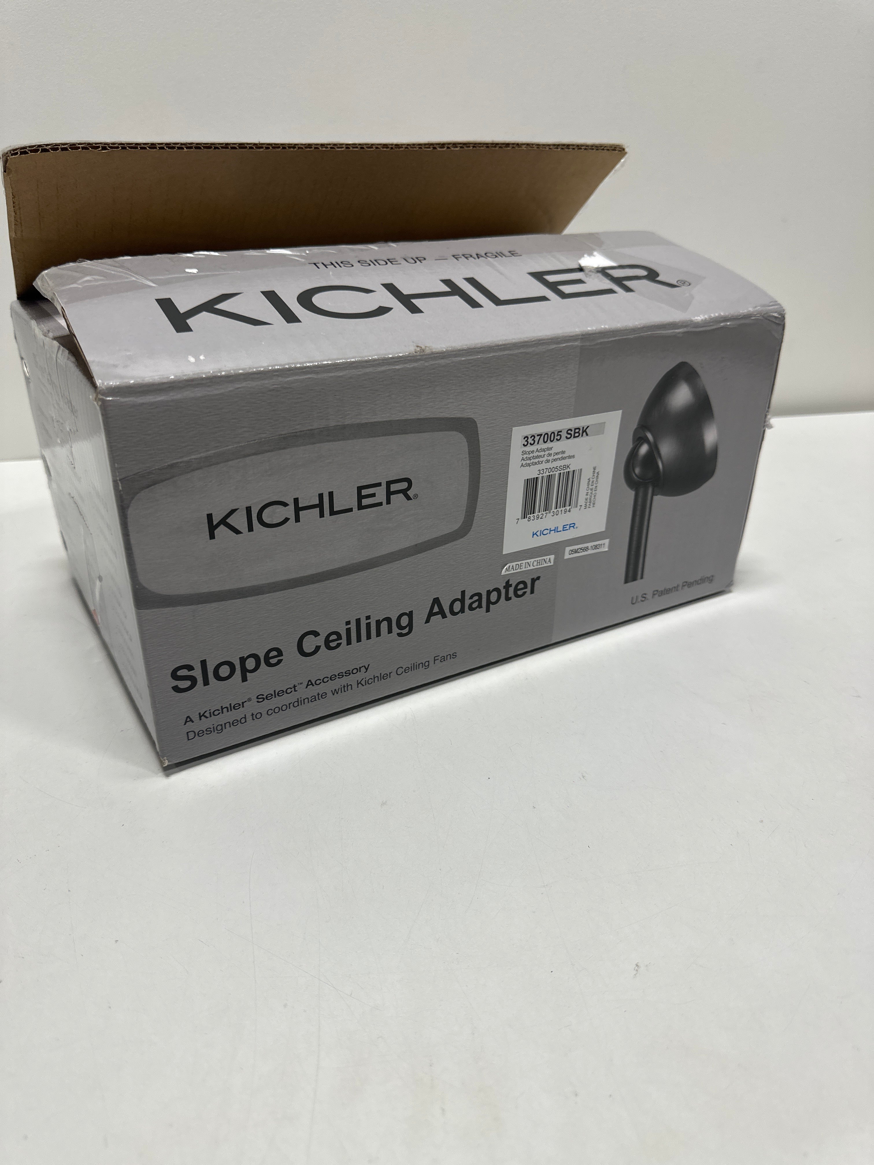 Kichler 337005 60° Slope Adapter Satin Black