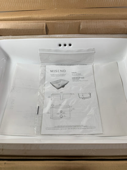 Miseno 21 X 14 in. Undermount Bathroom Sink with Overflow White