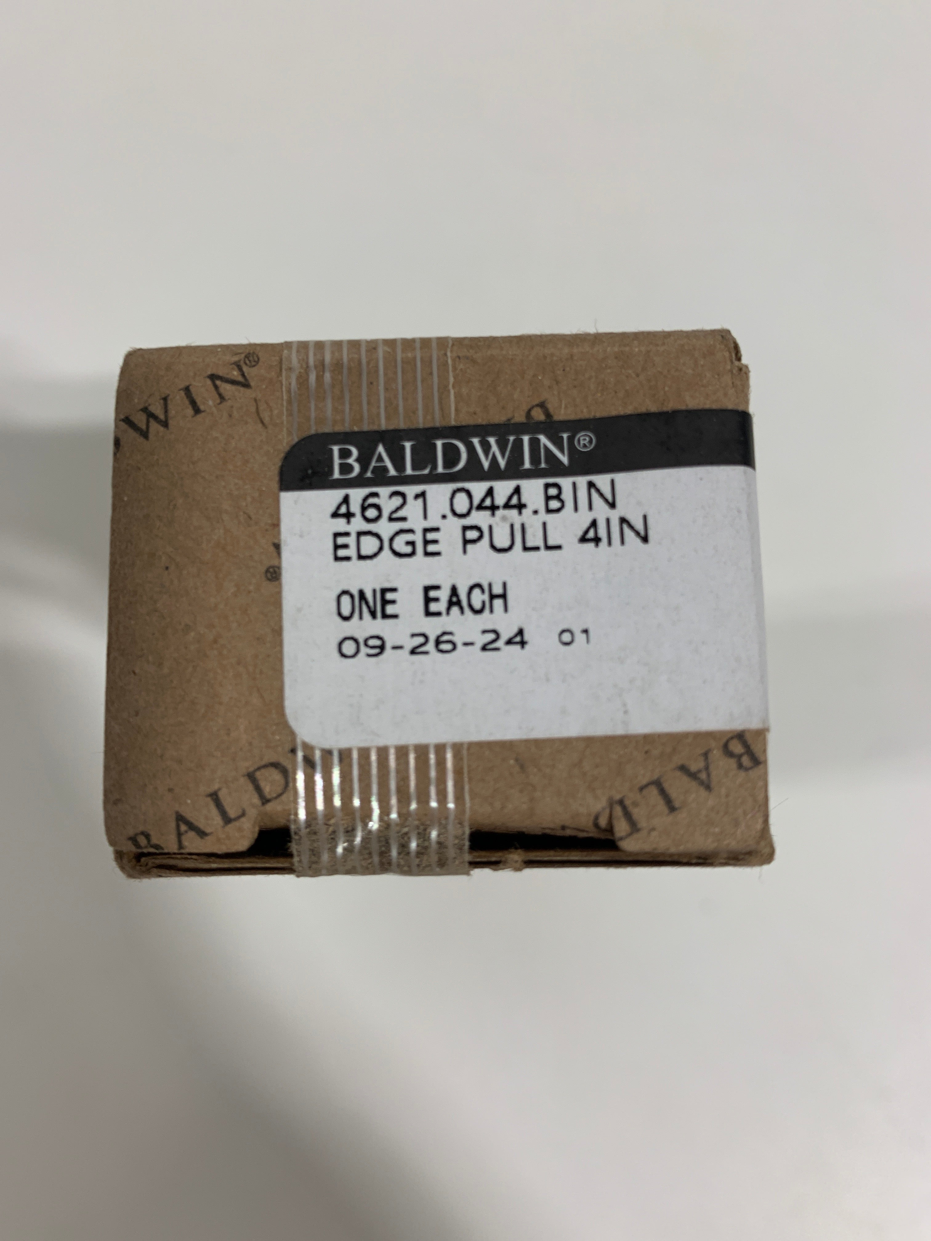 Baldwin 4621.BIN Edge Pull 4 Inch Center to Center Finger Cabinet Pull - *Tools Hardware & Misc