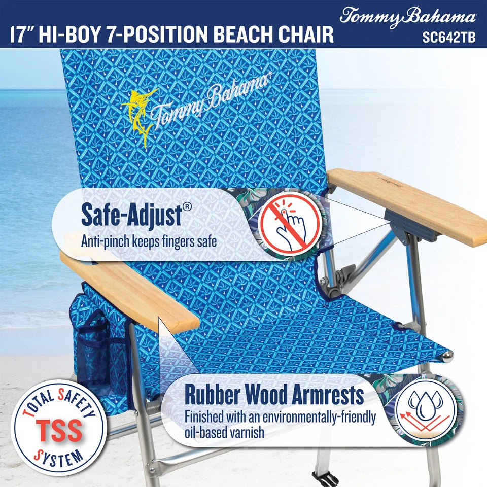 Tommy Bahama Hi-Boy Beach Chair - Light Blue