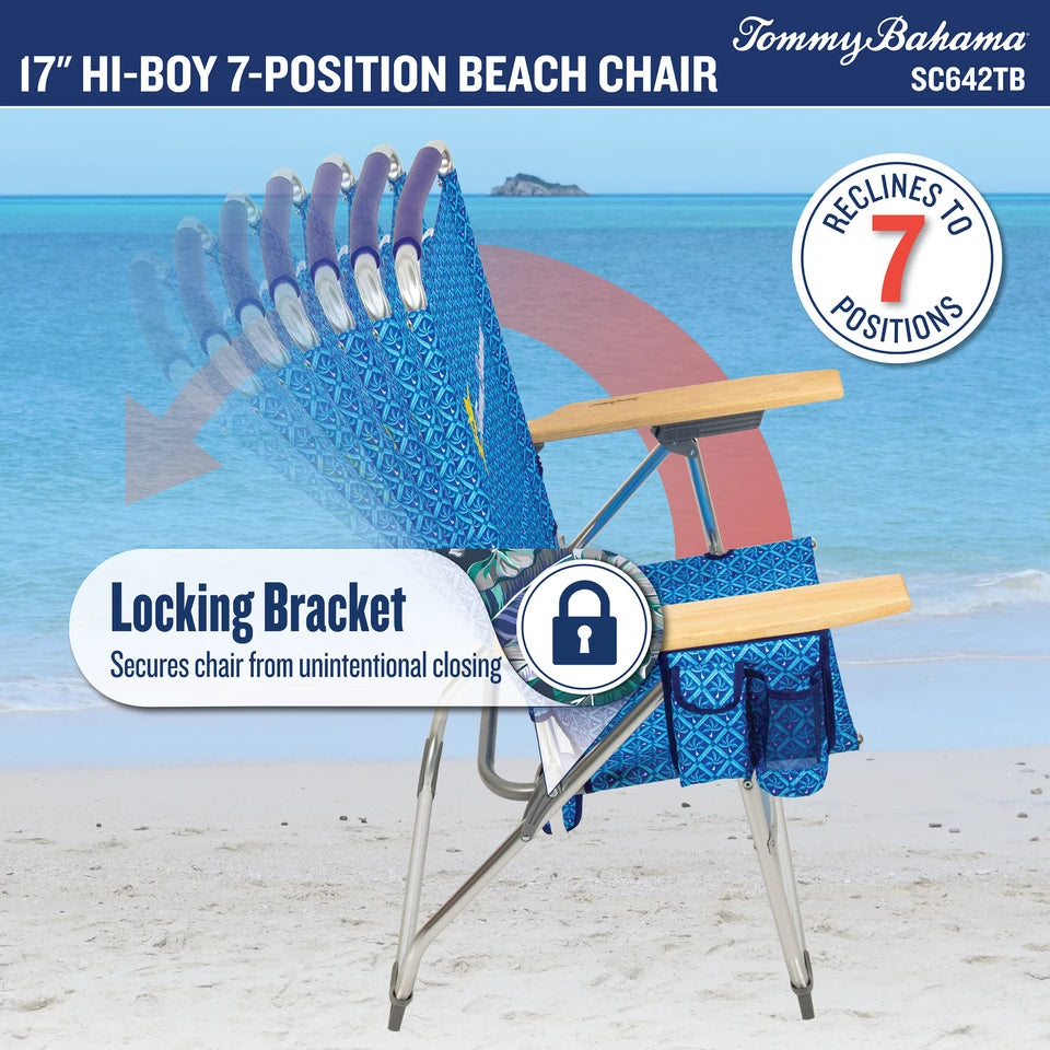 Tommy Bahama Hi-Boy Beach Chair - Light Blue