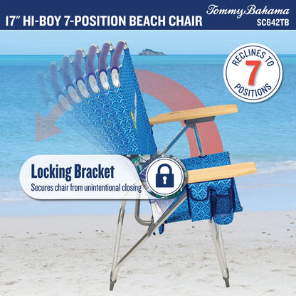 Tommy Bahama Hi-Boy Beach Chair - Light Blue