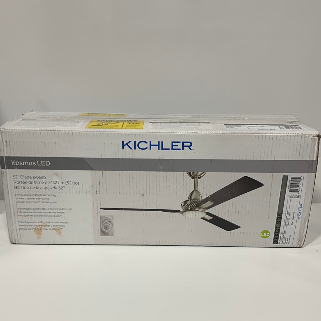 Kichler Kosmus 52" 3 Blade Indoor Ceiling Fan - LED Light Kit Included