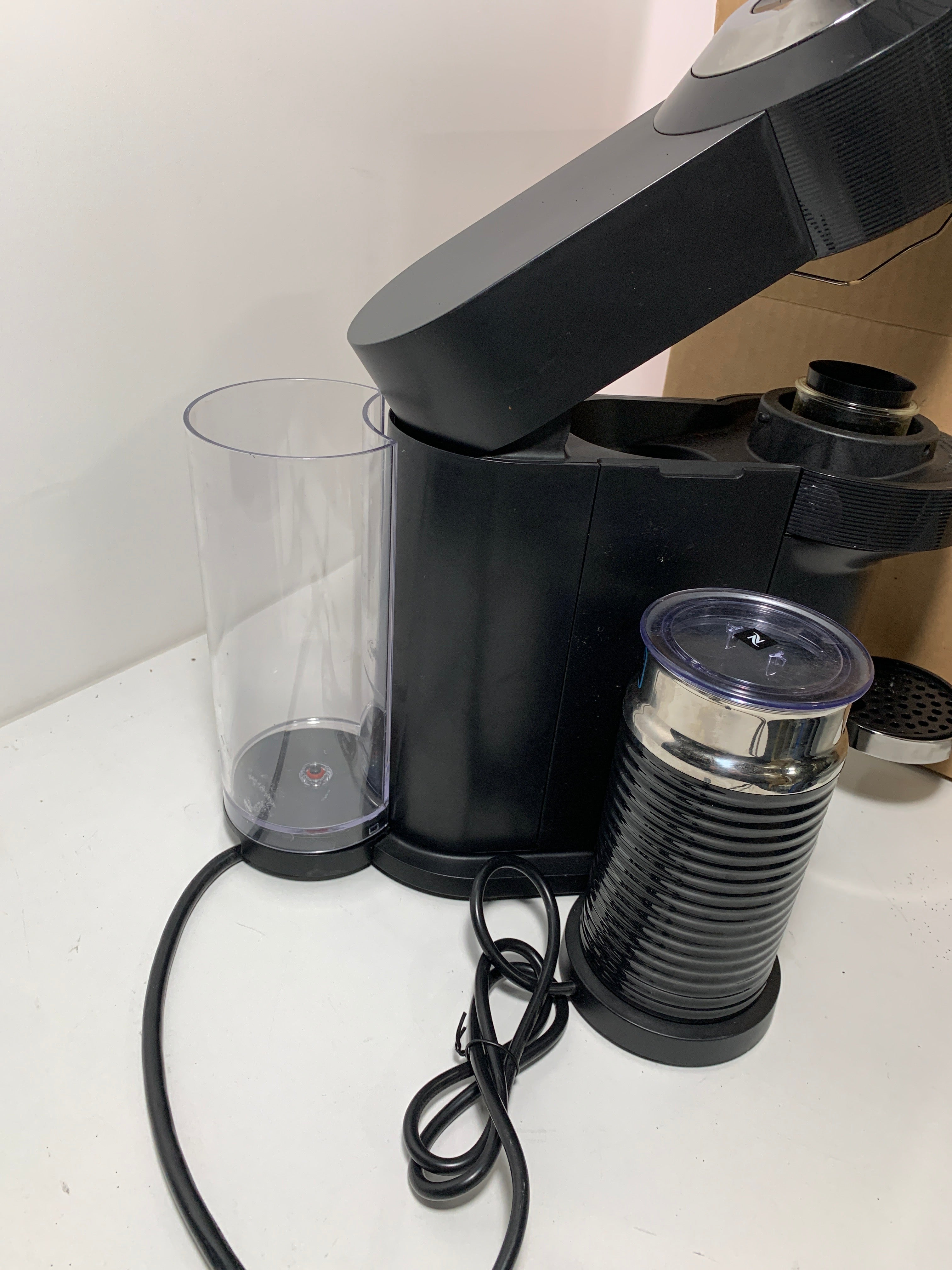 Used Nespresso Vertuo Next Premium Coffee and Espresso Machine by Breville with Aeroccino Milk Frother Classic Black