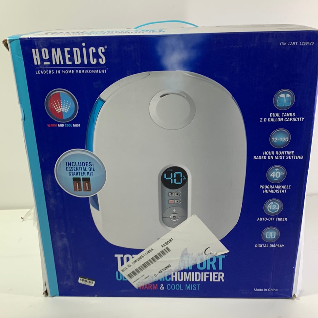 See Desc Used Homedics Total Comfort Ultrasonic Humidifier Warm & Cool Mist