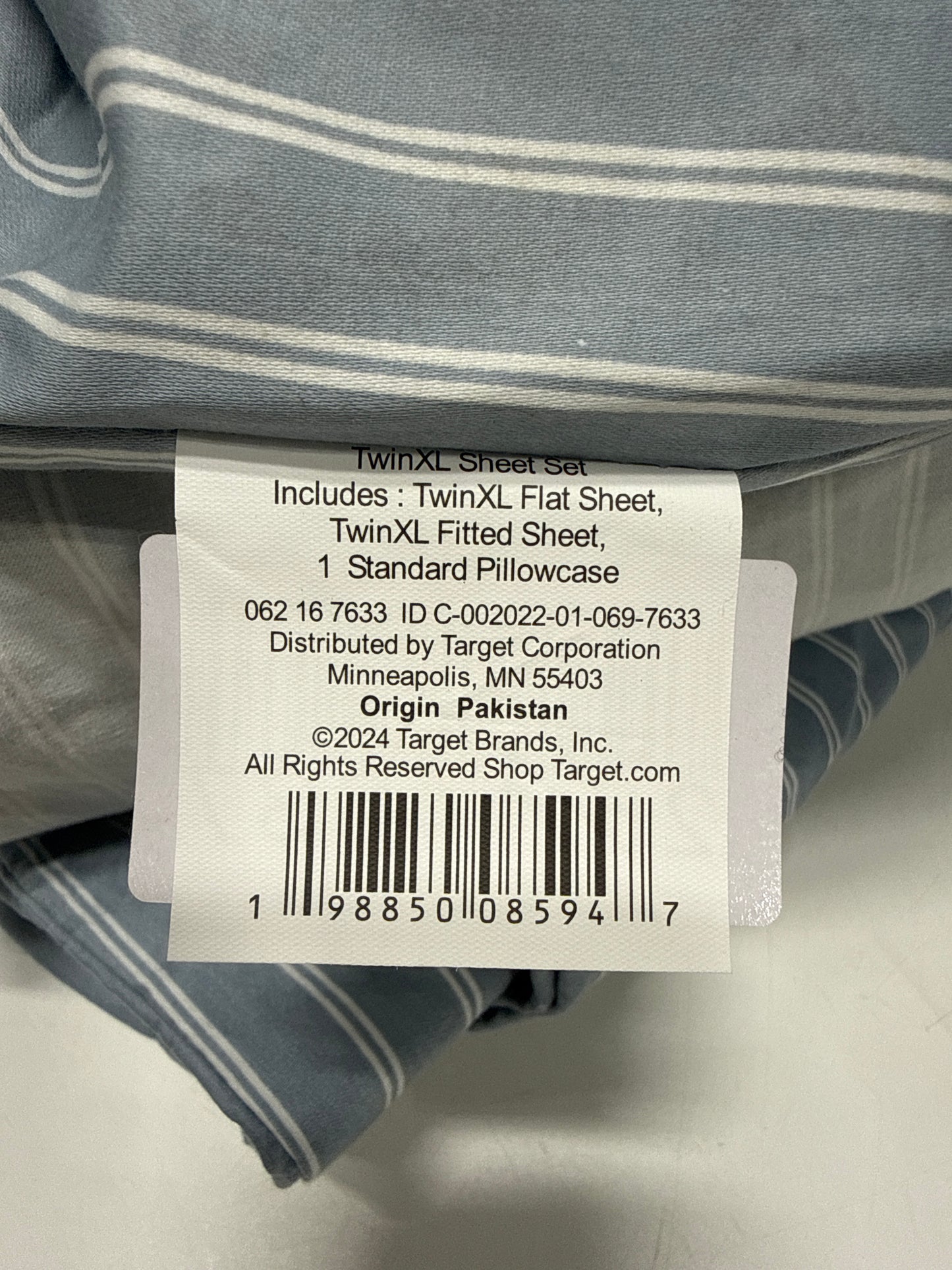 Twin/Twin XL 400 Thread Count Performance Sheet Set Blue Stripe - Threshold
