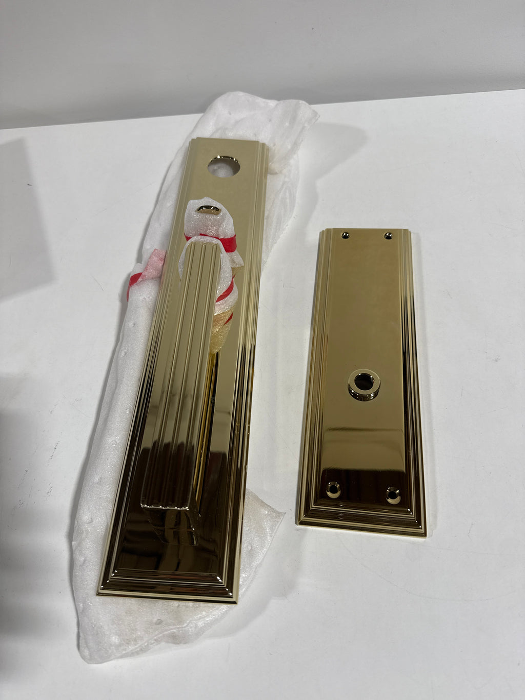 Dent Baldwin 6542.FD Tremont Dummy Handleset Trim Set Lifetime Polished Brass - *Tools Hardware & Misc