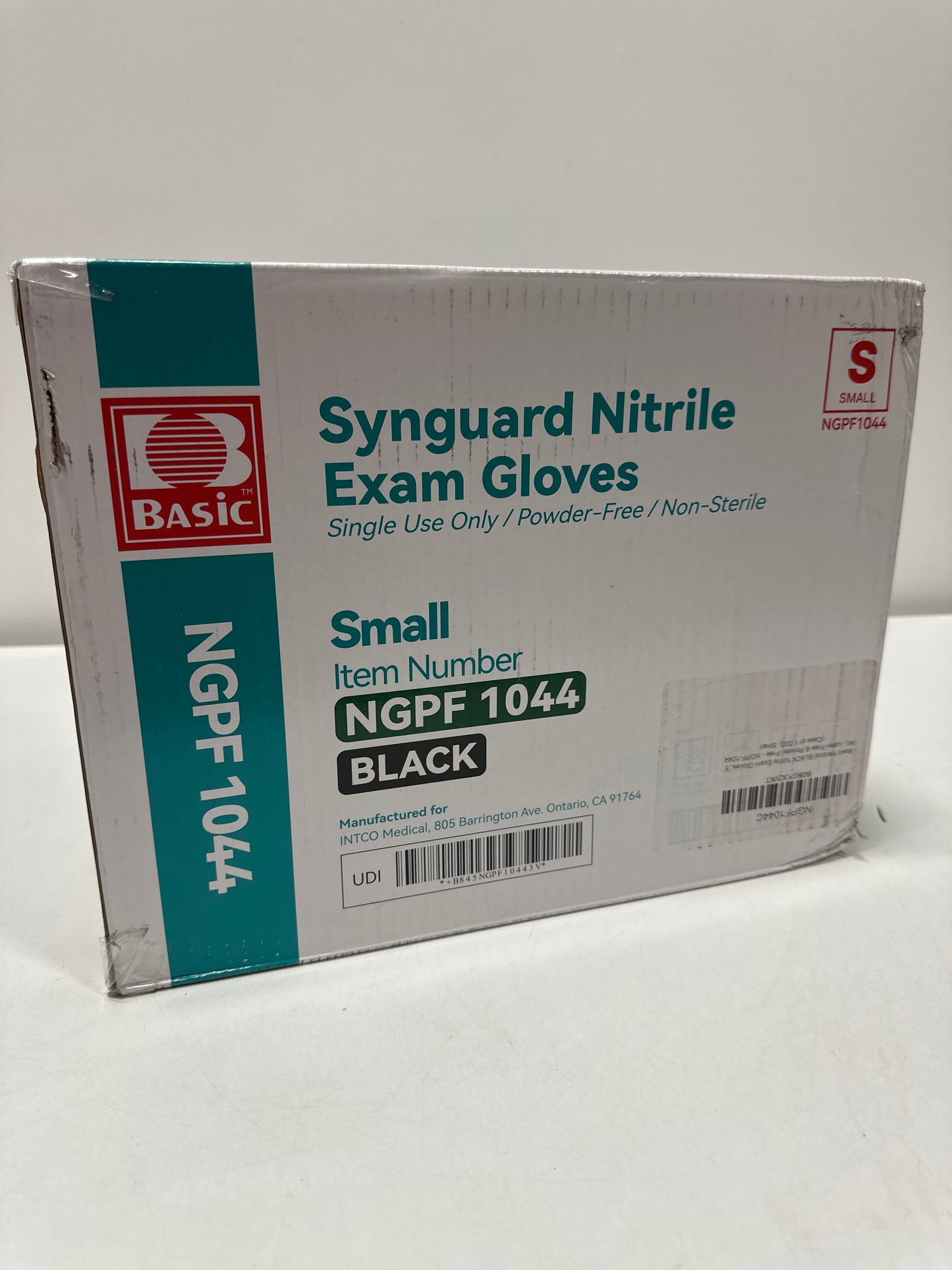 Intco Basic Medical BLACK Nitrile Exam Gloves, 5 Mil,- Latex-Free & Powder-Free, Case of 1000