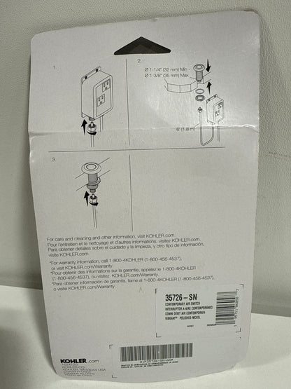 Garbage Disposal Air Switch Button in Vibrant Polished Nickel