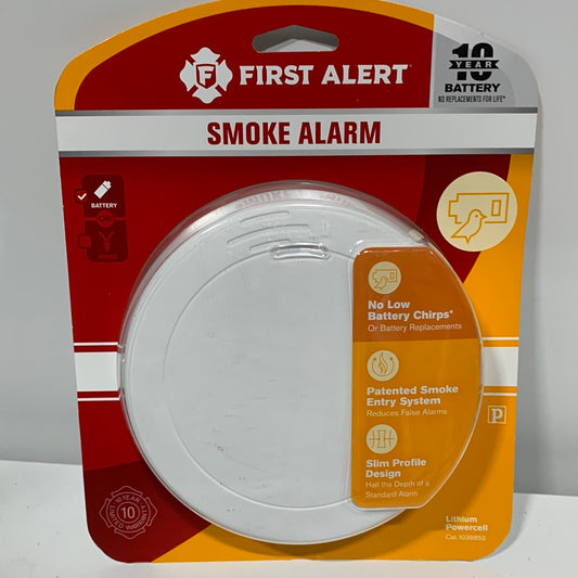 First Alert PR710 10-Year Battery Powered Slim Smoke Detector with Photoelectric Sensor