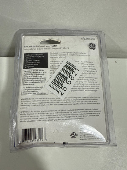 GE 20 Amps Ground Fault 2-Pole Circuit Breaker W/Self Test