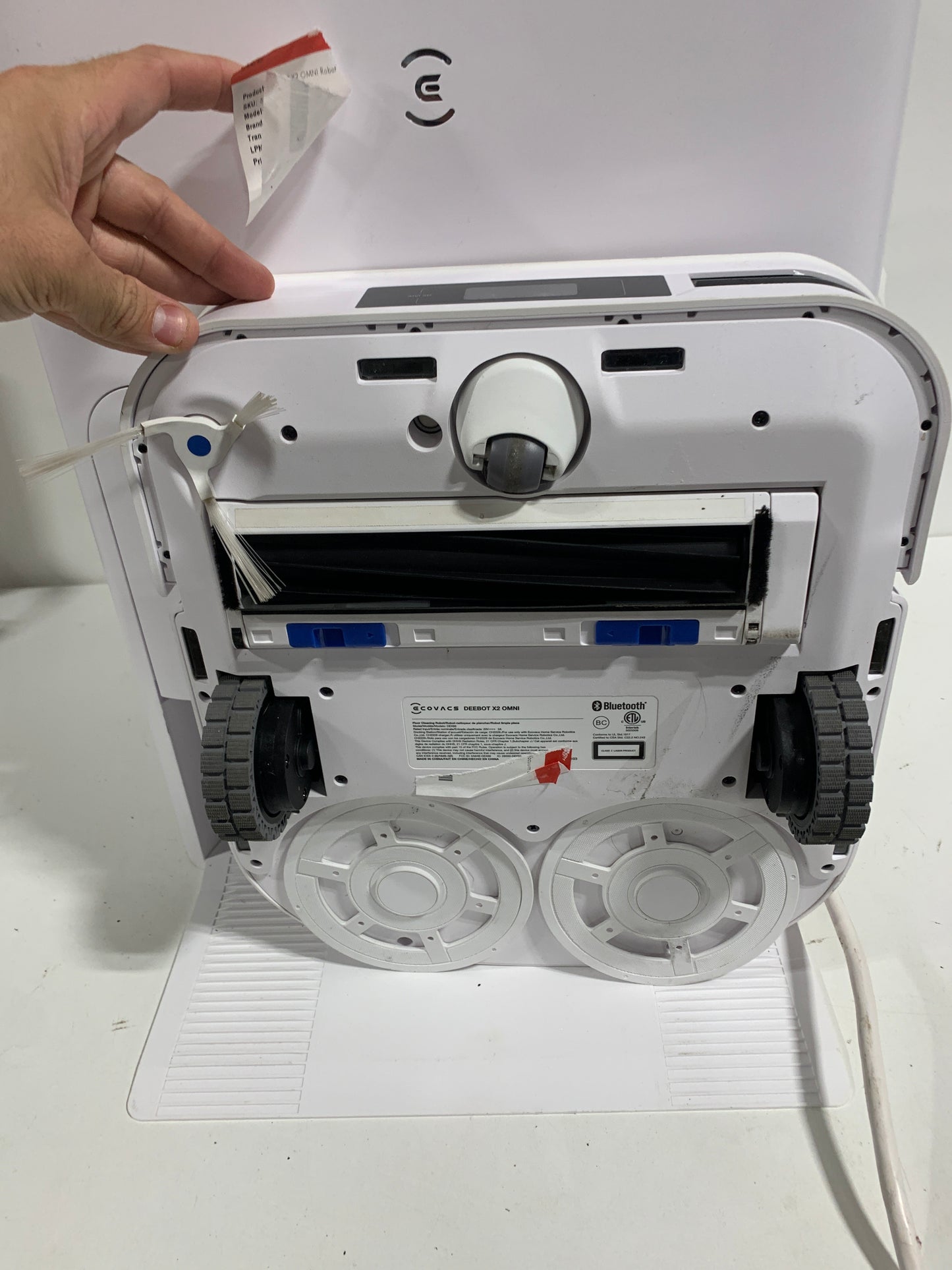 For Parts ECOVACS Robotics - DEEBOT X2 OMNI Robot Vacuum & Mop with Self Cleaning Auto Empty Station - WHITE