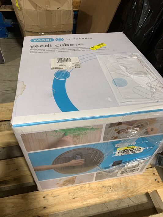 ECOVACS Robotics - Cube Pro Robot Vacuum & Mop with Scrubbing Mop, Mop Lifting, Auto-Cleaning Station, Mapping, and Obstacle Avoidance - GREY