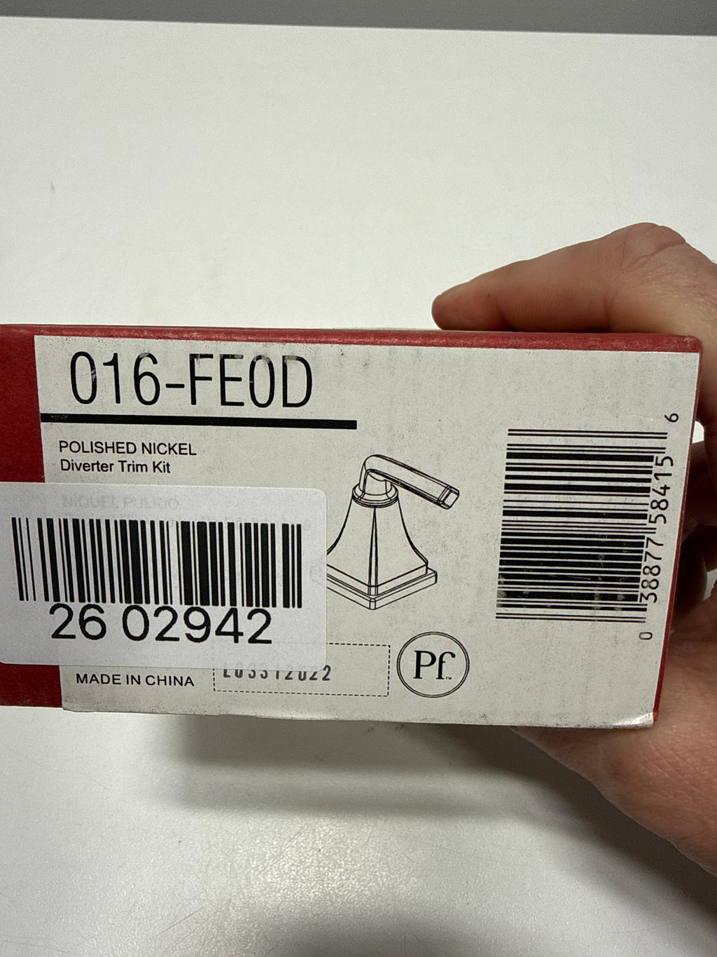 Pfister 016-FE0D Plumbing-Equipment, Polished Nickel