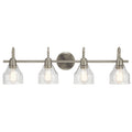 Kichler 45974 Avery 4 Light 34" Wide Vanity Light Brushed Nickel Indoor Lighting Bathroom Fixtures Vanity Light
