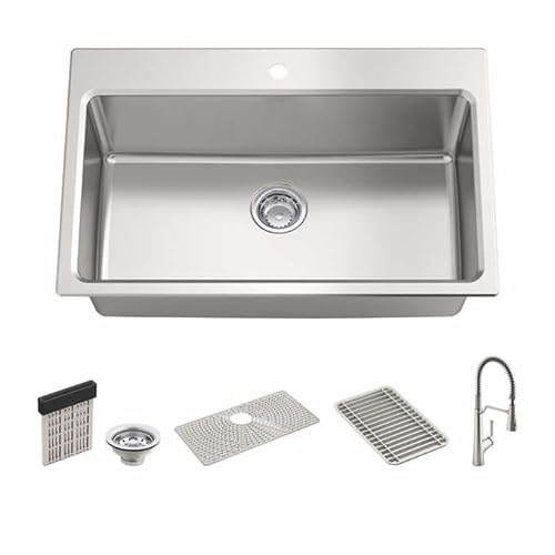 See Desc Kohler All-in-One Sink Combo with Vibrant Stainless Faucet - *Plumbing
