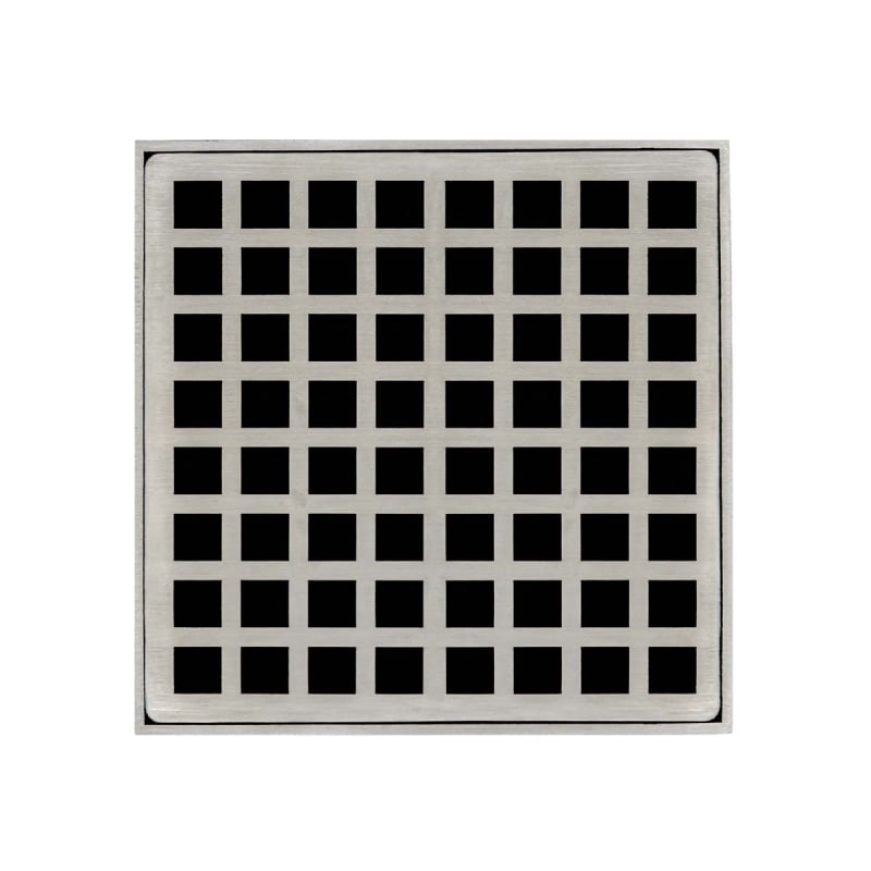 Infinity Drain QS 5 Squares 5" Drain Grate Only for Select Infinity Drain Center Drains Satin Stainless