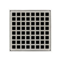 Infinity Drain QS 5 Squares 5" Drain Grate Only for Select Infinity Drain Center Drains Satin Stainless