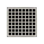 Infinity Drain QS 5 Squares 5" Drain Grate Only for Select Infinity Drain Center Drains Satin Stainless